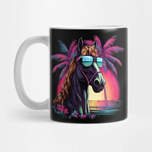 Retro Wave Appaloosa Horse Good Vibes Mug